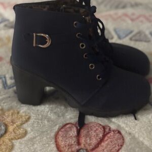 Elegant Navy Ankle Boots